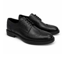 Men's Brogue Leather Shoes - Black