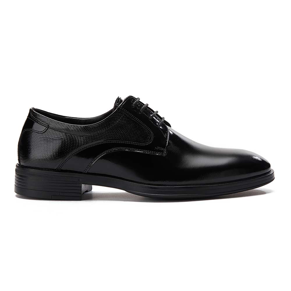 Glossy leather Derby shoes - Black