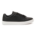 Men's simple leather sneakers - Black