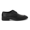 Men leather classic shoes - Black