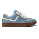 Women's fashion sneakers with white details - Blue