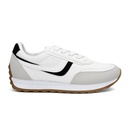 Black line women sneakers - White