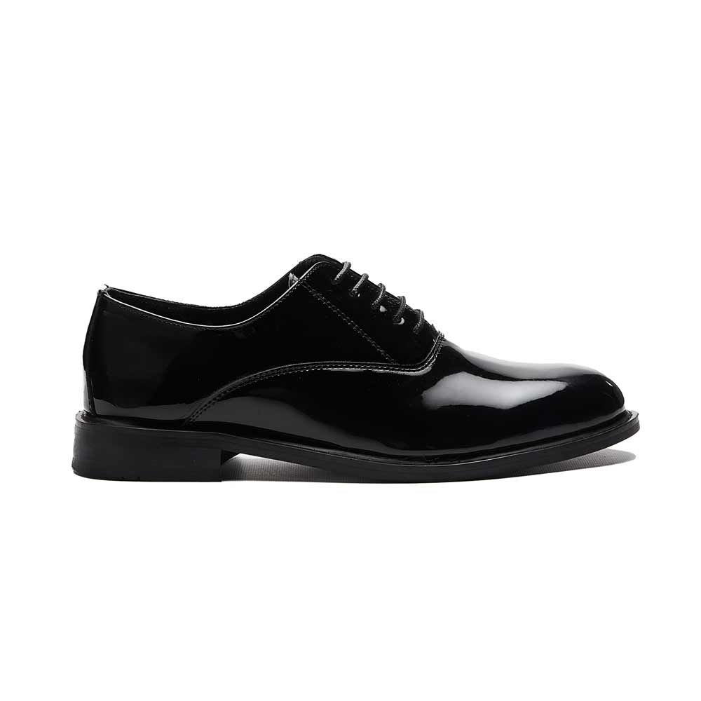 Glossy Men Shoes - Black