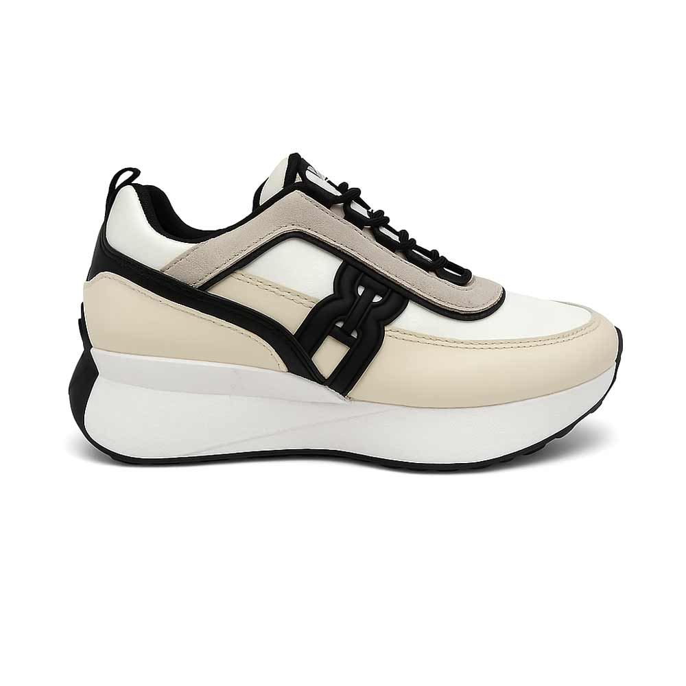 Women trendy trainers - White*Beige