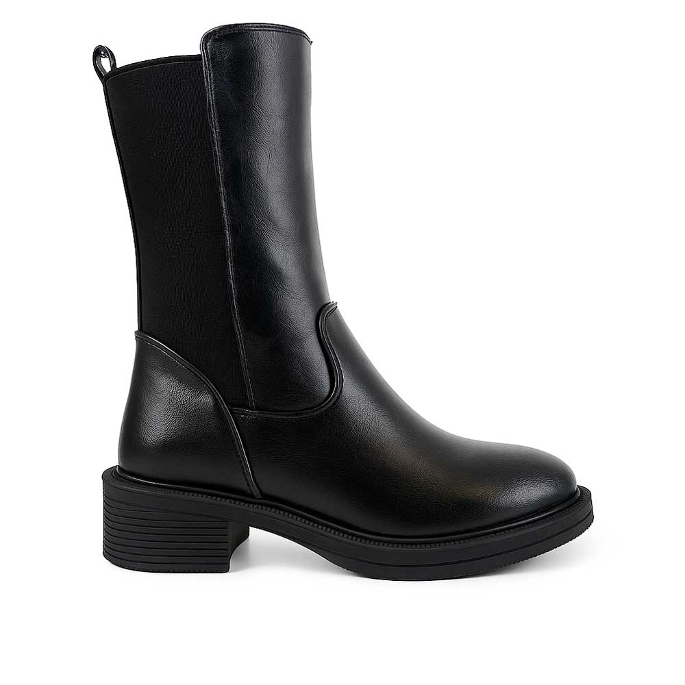 Women's leather half boot - Black
