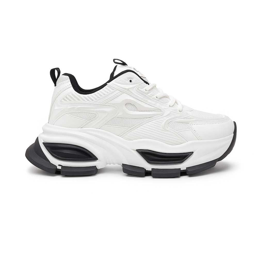 Futuristic Chunky Sneakers For Men - White