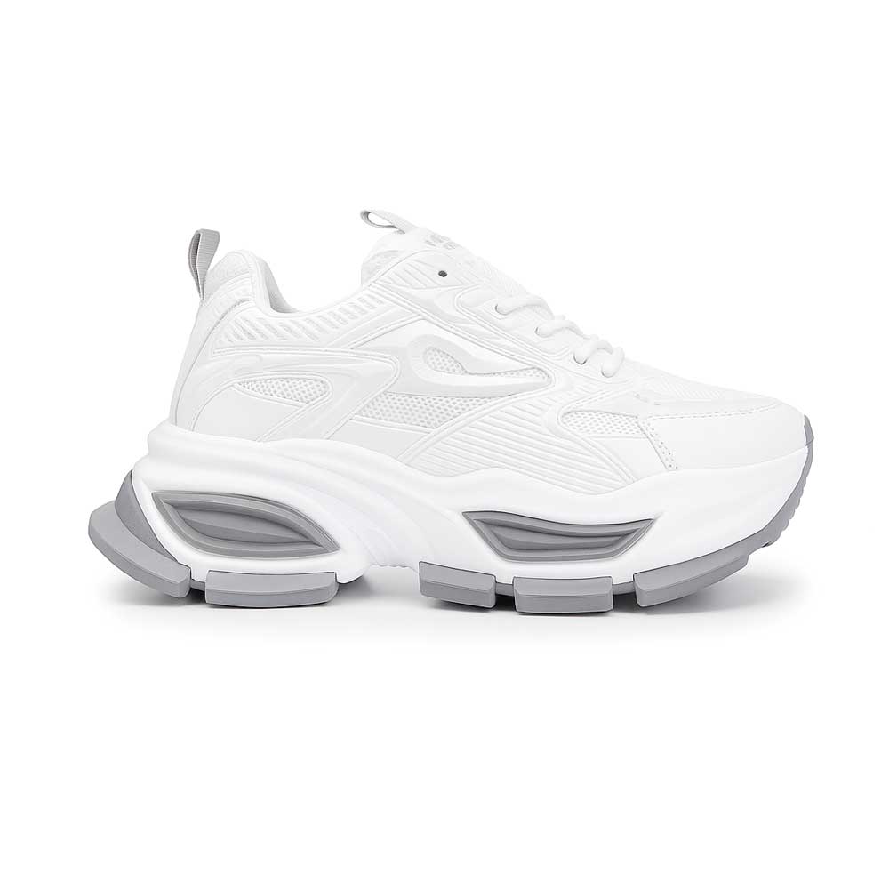 Futuristic Chunky Sneakers For Men - White