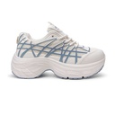Women's Sneakers with blue lines - White