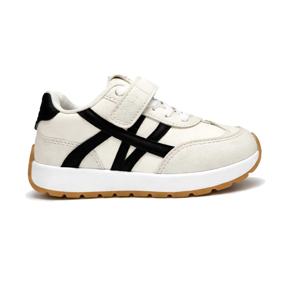 Unisex Black Details Sneakers - White