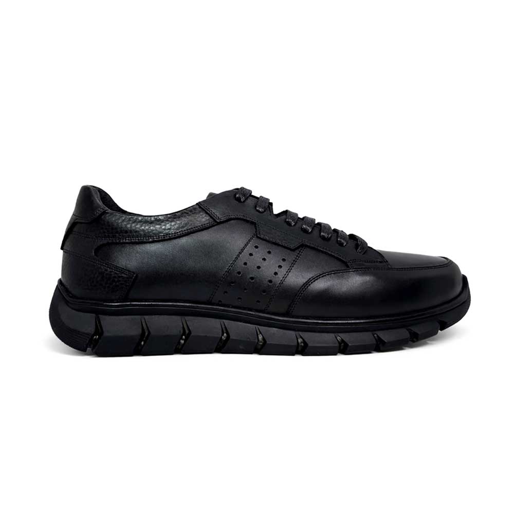 Men geniune leather Shoes - Black