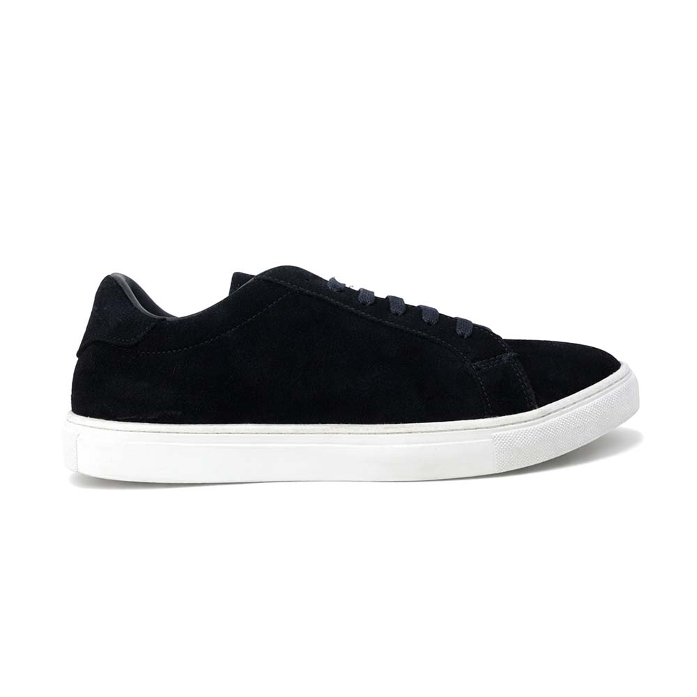 Men's Genuine Suede Sneakers - Black