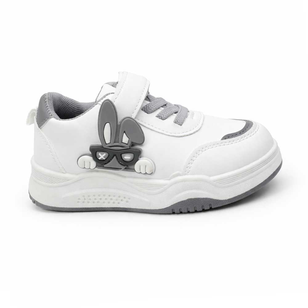 Unisex Kid's Rabbit Sneakers - White