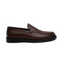 Men's Plain Leather Moccasin - Brown
