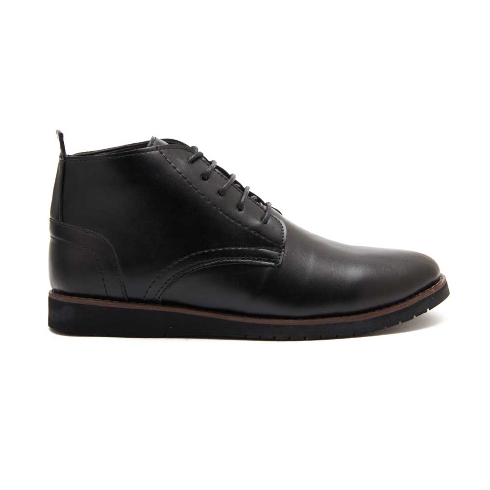 Men's leather lace-up boots - Black