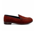 Men's single buckle monk shoes - Maroon