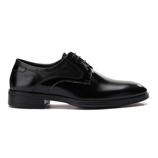 Glossy leather Derby shoes - Black