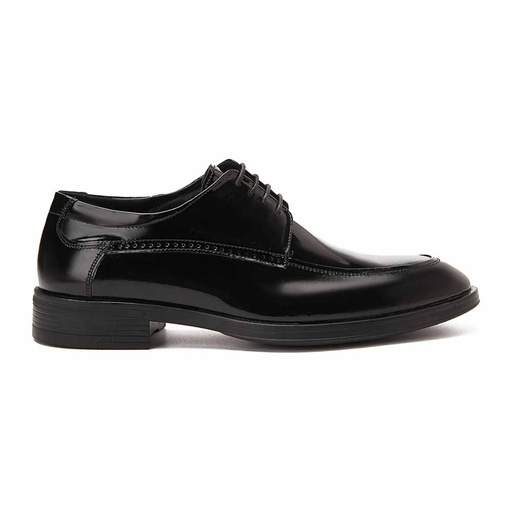 Men glossy derby shoes - Black