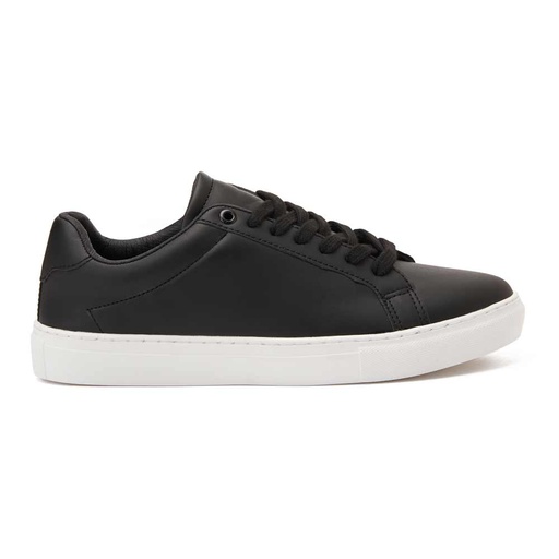 Men's simple leather sneakers - Black