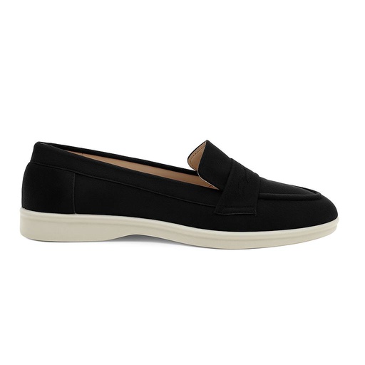 Women's chamois loafers - Black