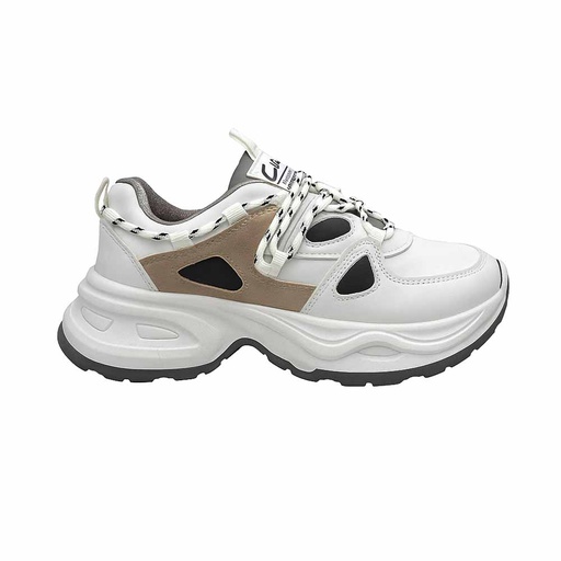 سنيكرز بناتي - أبيض*رمادي