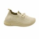 Knitted women sneakers - Beige
