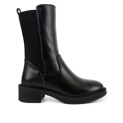 Women's leather half boot - Black