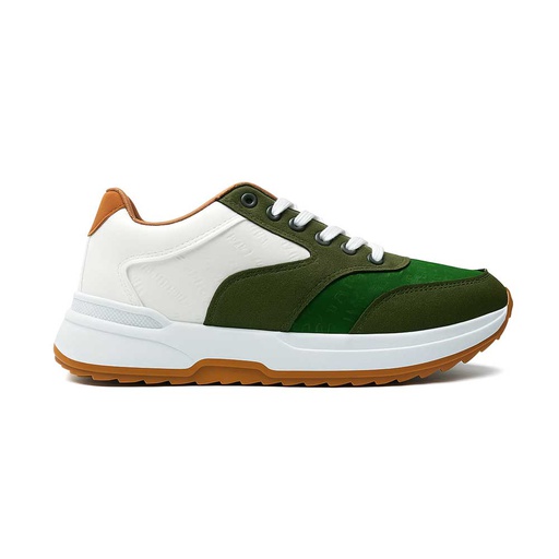 Men's Multi-Color Sport Sneakers - Green