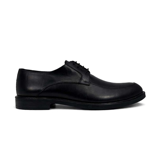 Men's Special Sizes Leather Shoe - Black